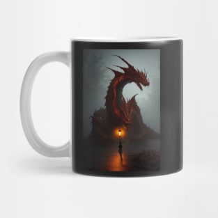 halloween double headed monster dragon Mug